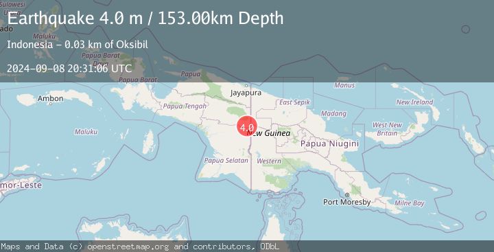 Map of PAPUA, INDONESIA