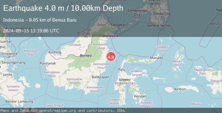 Map of KALIMANTAN, INDONESIA