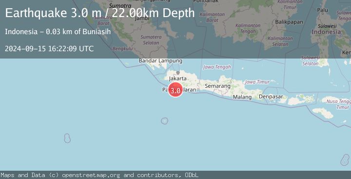Map of JAVA, INDONESIA