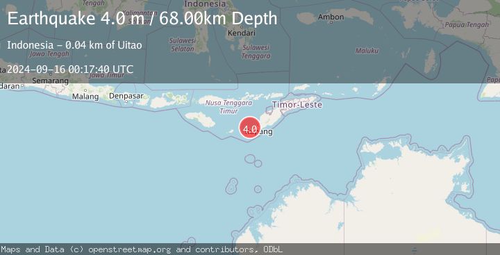 Map of TIMOR REGION, INDONESIA