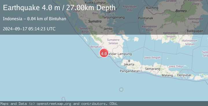 Map of SOUTHERN SUMATRA, INDONESIA