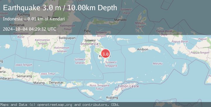 Map of SULAWESI, INDONESIA
