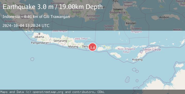 Map of BALI REGION, INDONESIA