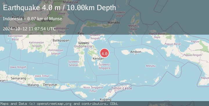 Map of SULAWESI, INDONESIA