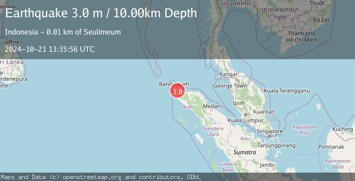 Map of NORTHERN SUMATRA, INDONESIA