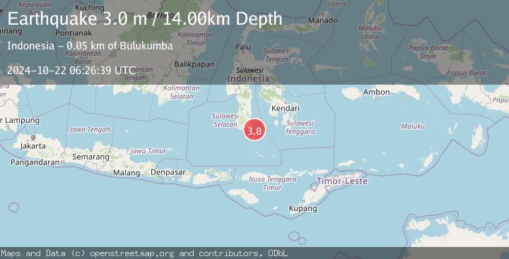 Map of SULAWESI, INDONESIA