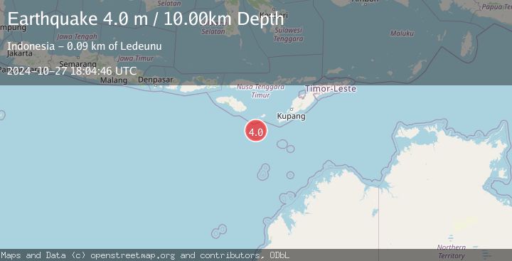 Map of SOUTH OF TIMOR