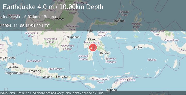 Map of SULAWESI, INDONESIA
