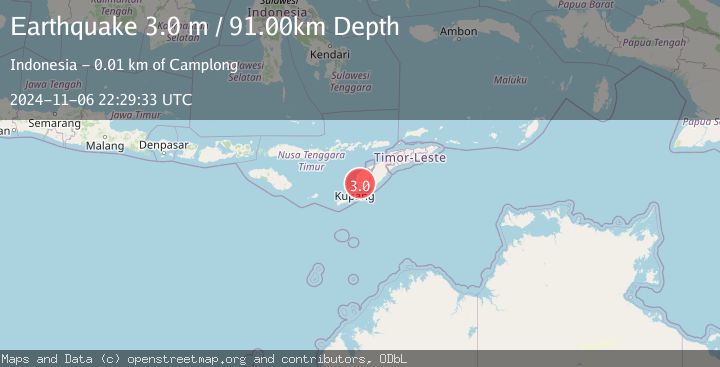 Map of TIMOR REGION, INDONESIA