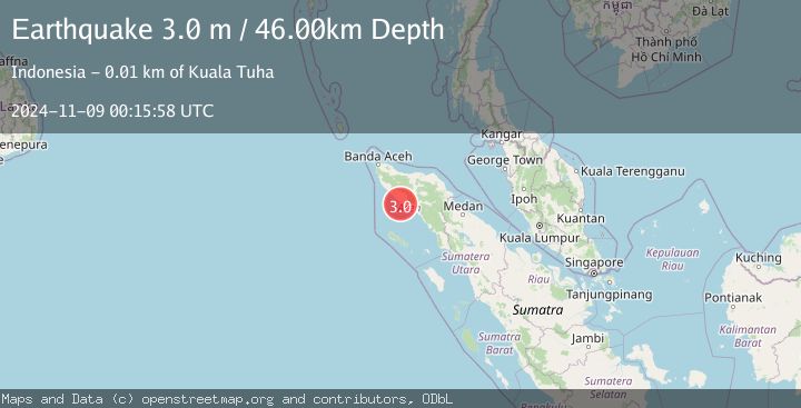 Map of NORTHERN SUMATRA, INDONESIA