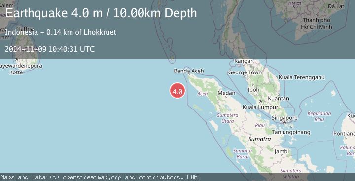 Map of OFF W COAST OF NORTHERN SUMATRA