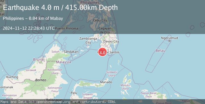 Map of MINDANAO, PHILIPPINES