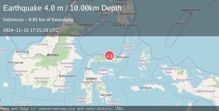 Map of MINAHASA, SULAWESI, INDONESIA