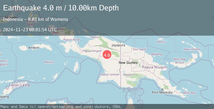 Map of PAPUA, INDONESIA