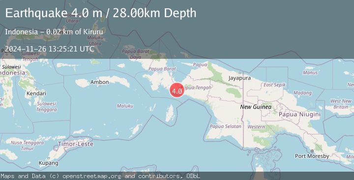 Map of NEAR S COAST OF PAPUA, INDONESIA