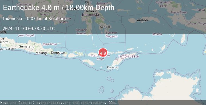 Map of FLORES REGION, INDONESIA