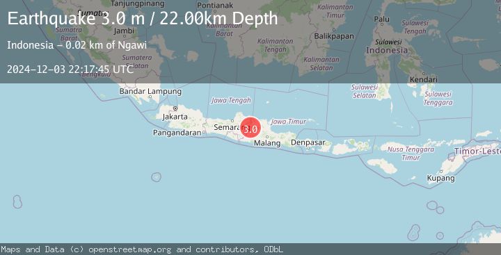 Map of JAVA, INDONESIA