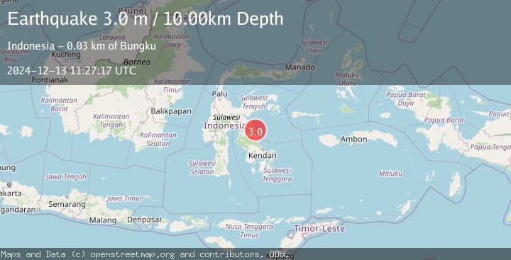 Map of SULAWESI, INDONESIA
