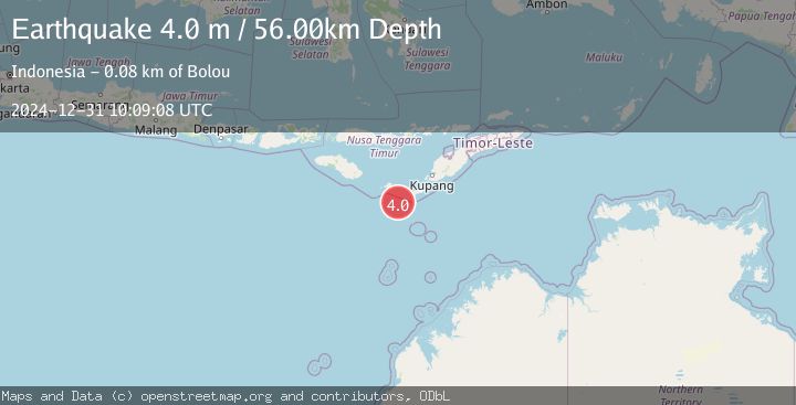 Map of SOUTH OF TIMOR