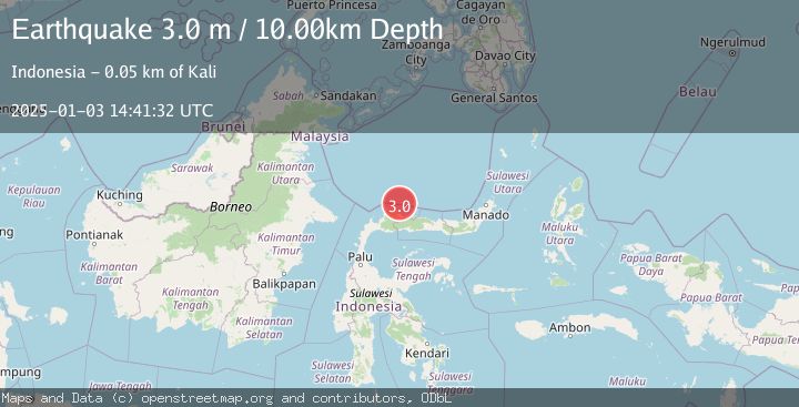 Map of MINAHASA, SULAWESI, INDONESIA