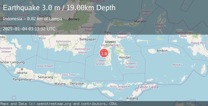 Map of SULAWESI, INDONESIA