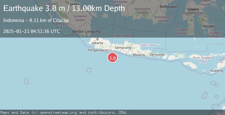 Map of JAVA, INDONESIA