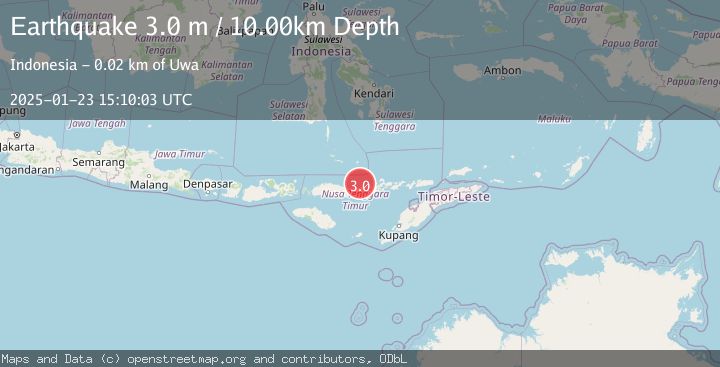 Map of FLORES REGION, INDONESIA