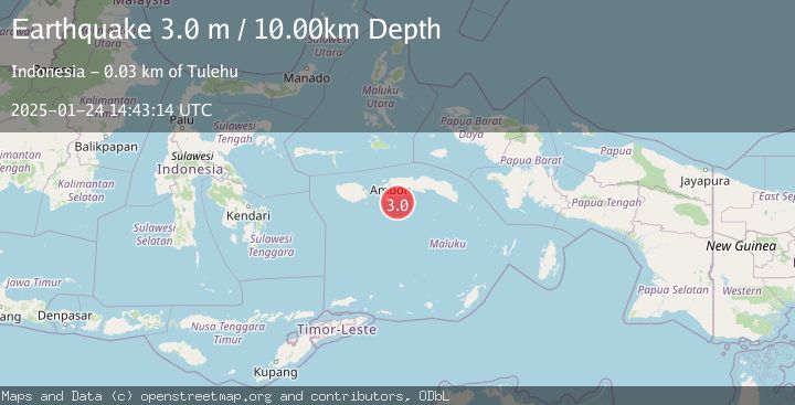 Map of SERAM, INDONESIA