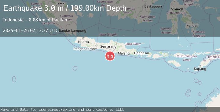 Map of JAVA, INDONESIA