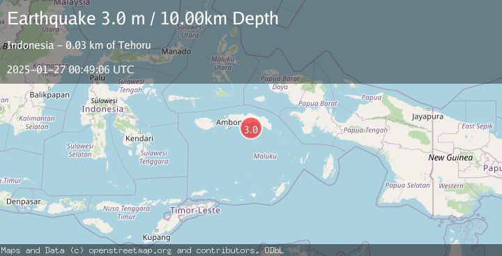Map of SERAM, INDONESIA