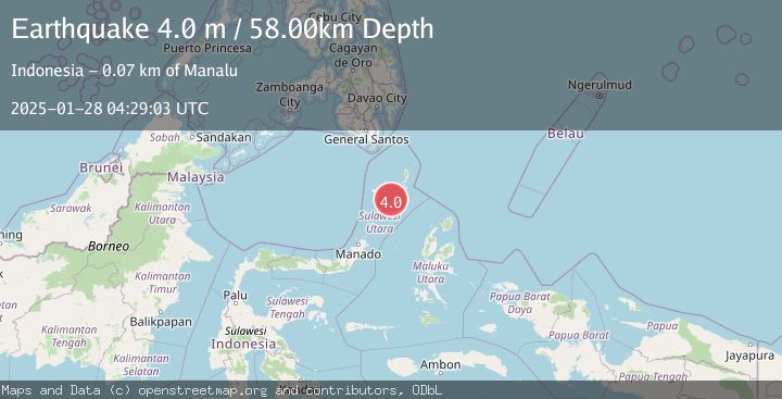 Map of KEPULAUAN TALAUD, INDONESIA
