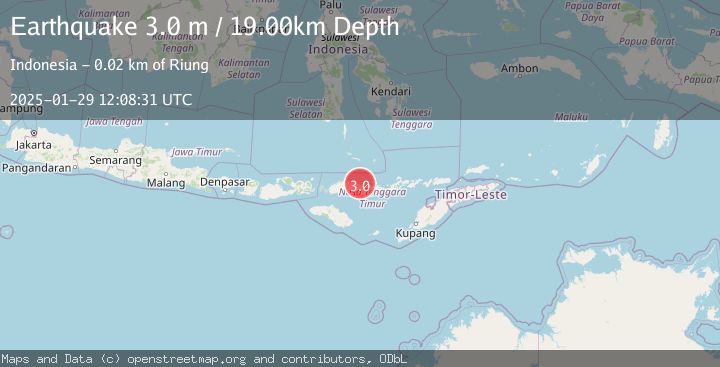 Map of FLORES REGION, INDONESIA