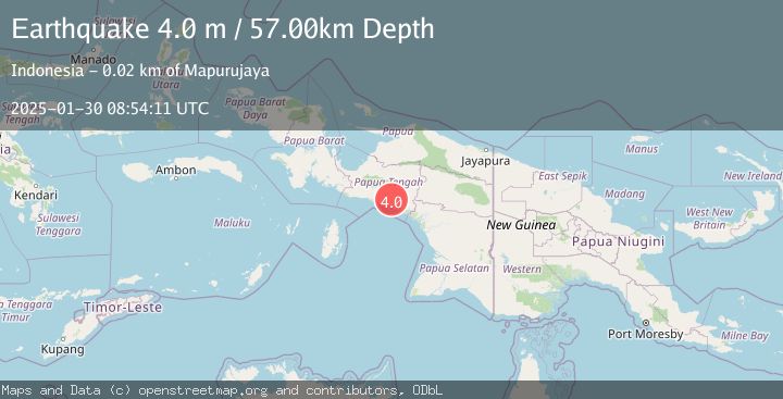 Map of NEAR S COAST OF PAPUA, INDONESIA