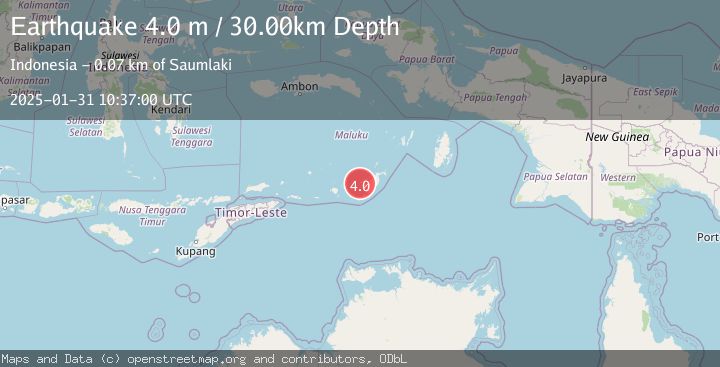 Map of KEP. TANIMBAR REGION, INDONESIA