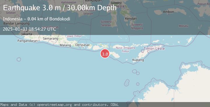 Map of SUMBAWA REGION, INDONESIA