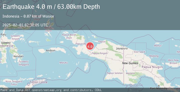 Map of NEAR N COAST OF PAPUA, INDONESIA