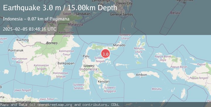 Map of SULAWESI, INDONESIA
