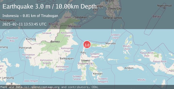 Map of MINAHASA, SULAWESI, INDONESIA