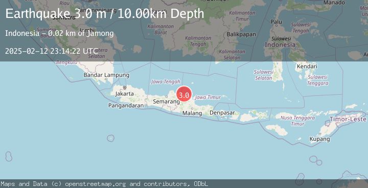 Map of JAVA, INDONESIA