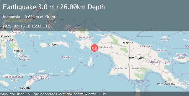 Map of PAPUA, INDONESIA
