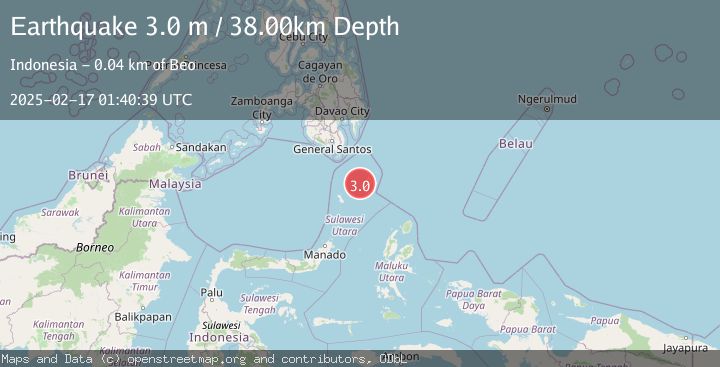 Map of KEPULAUAN TALAUD, INDONESIA