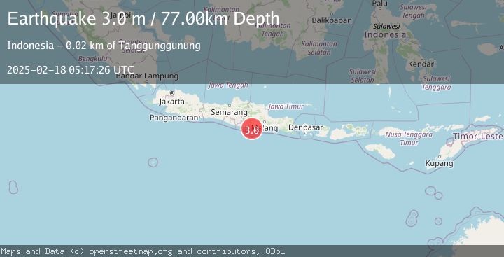 Map of JAVA, INDONESIA