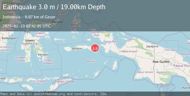Map of CERAM SEA, INDONESIA
