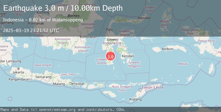 Map of SULAWESI, INDONESIA