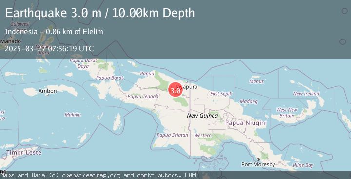 Map of PAPUA, INDONESIA