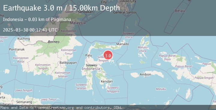Map of SULAWESI, INDONESIA