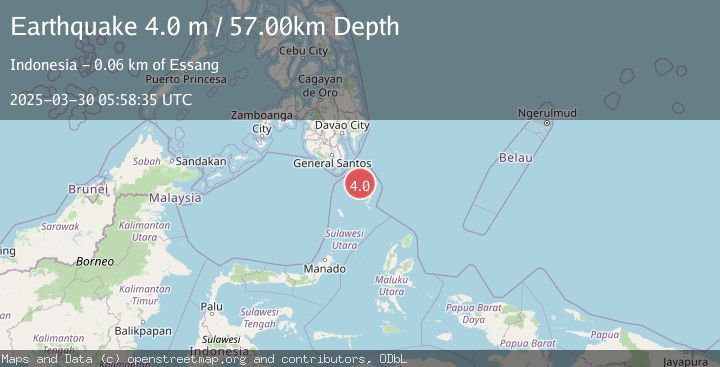 Map of KEPULAUAN TALAUD, INDONESIA