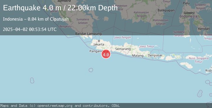 Map of JAVA, INDONESIA
