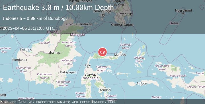 Map of MINAHASA, SULAWESI, INDONESIA