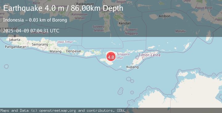 Map of SUMBA REGION, INDONESIA